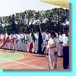 WKDF athletes lined up at an international event